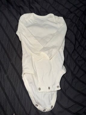 Carter's White Long-Sleeve Baby One-Piece Bodysuit